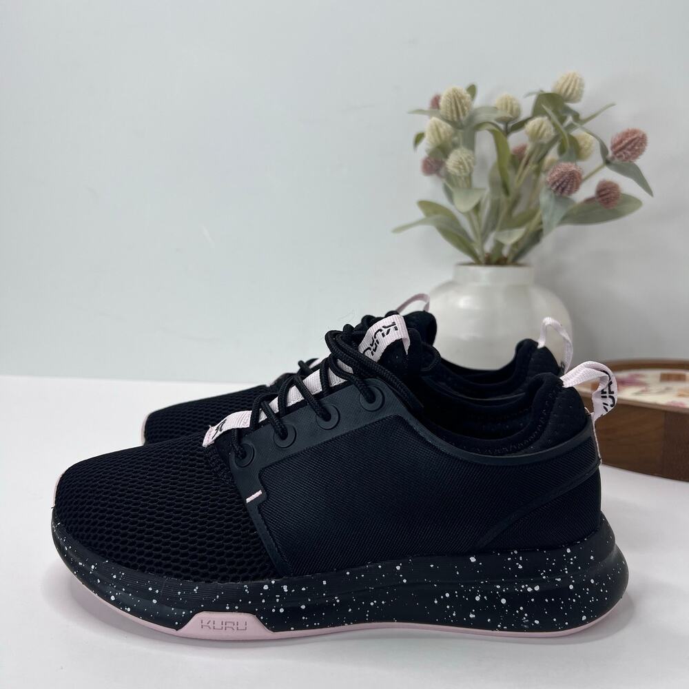 Kuru Atom Walking Comfort Sneaker Jet Black/Misty Lilac Women 7M NWOB